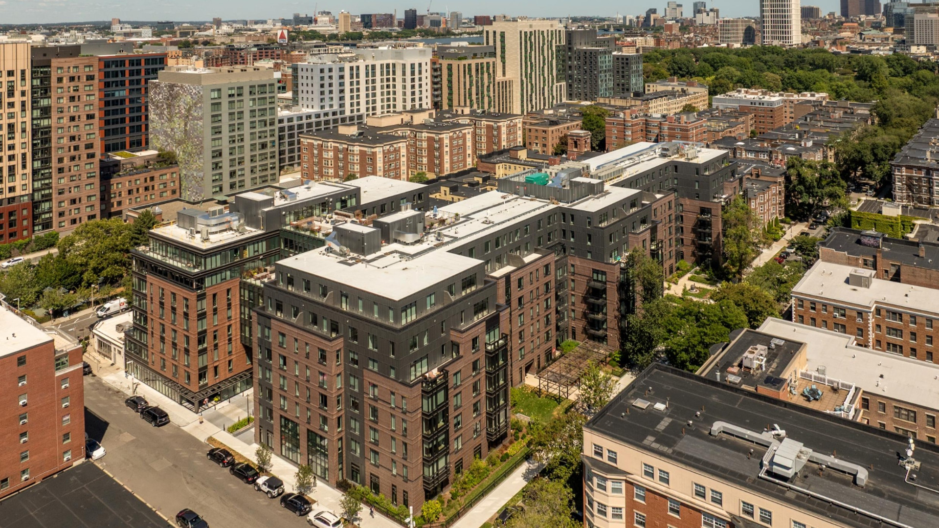 Corner Building Drone View